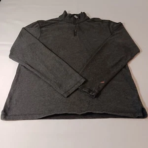 Merona Men's Gray Long Sleeve 1/4 Zip Mock Neck Sweatshirt Measured Chest 44" - Picture 1 of 14