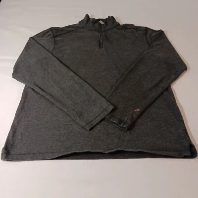 Sudadera Merona Para Hombre Gris Manga Larga 1/4 Cremallera Cuello Simulado Pecho Medido 44" Foto 1 de 4