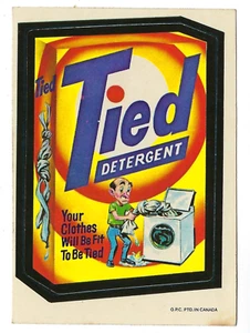 1973 OPC Canada Wacky Packages 1st Series 1 TIED DETERGENT white back ex+ o/c - Picture 1 of 2