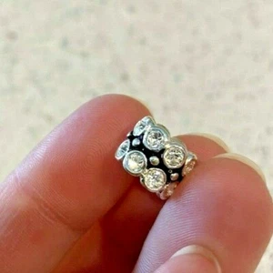 Round Clear Sparkle Charm for Bracelets - Picture 1 of 4