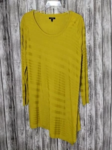 Women's Apt.9  Olive Gold Tunic Length Thin Sweater Size 0X - Picture 1 of 9