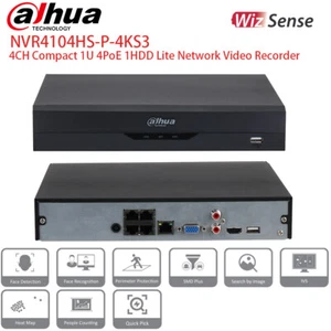 Grabadora de video en red Dahua 4 canales compacta 1U 4PoE 1 HDD Lite NVR4104HS-P-4KS3 EE. UU. - Imagen 1 de 4