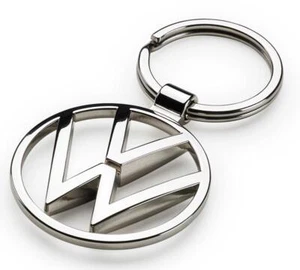 H + Neuf Volkswagen VW Porte-Clés Argent Rond 4 000087010BN Original - Imagen 1 de 1