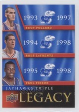 2013 University of Kansas Jayhawks Legacy Trios Scot Pollard Raef LaFrentz HOF