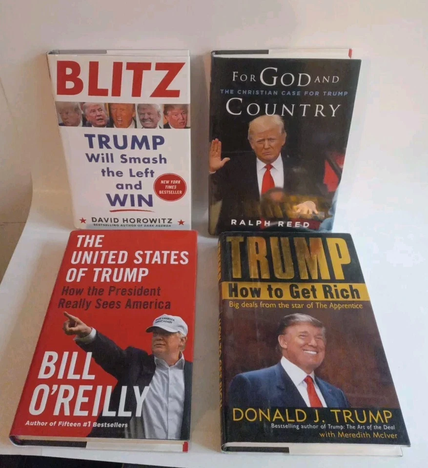 Donald J. Trump Hardcover Book Set Lot Of 4 Hardcovers How To Get Rich Blitz - Image 1 of 4