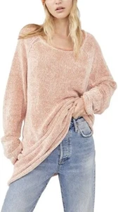 Free People X1614 maglione tunica donna torta carota combinato Lenox taglia XS - Foto 1 di 5