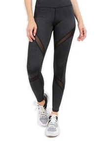 Leggings hasta el tobillo con bolsillo trasero, carbón vegetal de brezo con panel de malla - Imagen 1 de 12