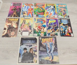 Mixed Lot Of 12 Comics Flash The Spirit Valerian FUBAR Namor Justice League READ - Picture 1 of 24
