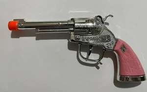 Halco Hubley Pink Grip Handle Toy Cap Gun Cowgirl Pistol Six Shooter - Picture 1 of 8
