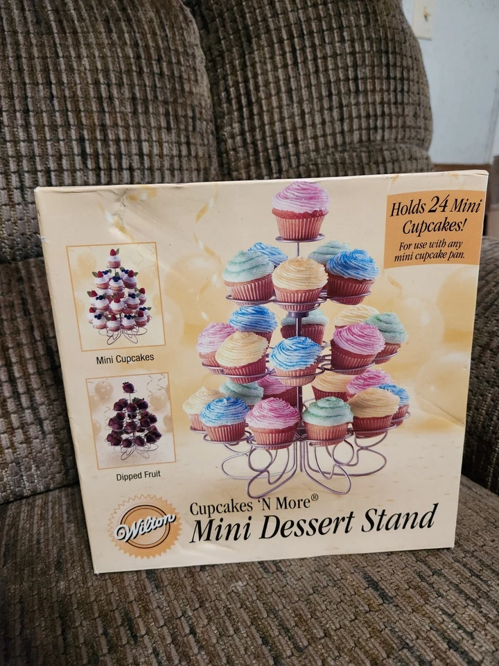 Wilton Cupcakes N More 24 Count 4 Tier Mini Dessert Stand Birthday Wedding Showe