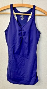 Prana Women's Ruched Front Racerback Tank Top Sleeveless Sport Bra Size XSmall - Picture 1 of 4