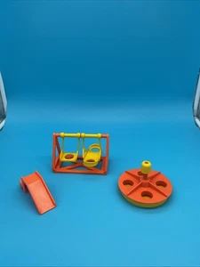 Columpio y tobogán Little People Playground de colección amarillo y naranja - Imagen 1 de 2