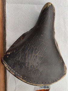 OLD TOURING SADLLE  SMP BRAND PERFECT FOR A PRESERVED BICYCLE SELLA BICI ANTICA - Picture 1 of 19