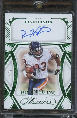 Devin Hester 2024 Flawless Emerald On Card Auto Autograph Chicago Bears 5/5 - Image 1 of 2