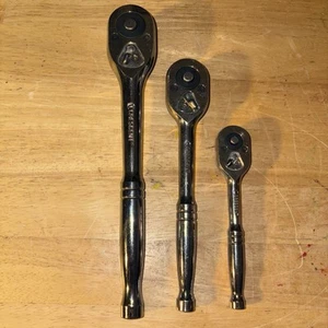 SET OF 3 CREASCENT RATCHETS 1/2 INCH-3/8 INCH- 1/4 INCH DRIVE - Picture 1 of 7