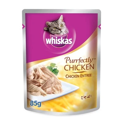 Bolsa de pollo Mars Pet Care Mars Whiskas Purrfectly 3 OZ, 1 unidad, una Foto 1 de 4