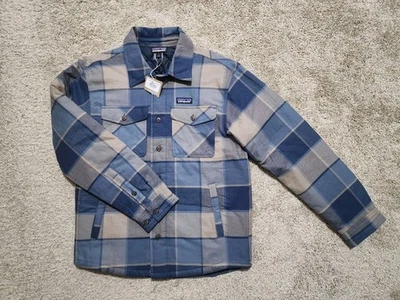 Camisa Patagonia Ligera Aislada Fiordo Franela Azul Ardiente Para Hombre Pequeña Nueva Foto 1 de 4