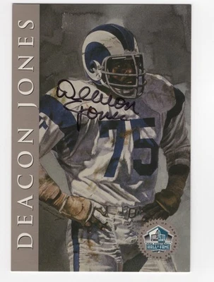 Deacon Jones 1998 Football Hall Of Fame Signature Autograph Post Card Auto /2500 - Image 1 of 2