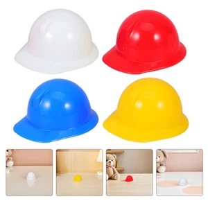 60pcs Tiny Hard Hat Mini Construction Doll Hats Plastic Miniature Safety Cap - Picture 1 of 12