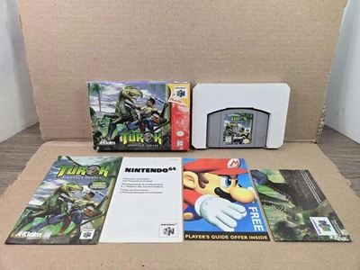 Turok Dinosaur Hunter (Nintendo 64 N64) Complete w/Manual & Box Authentic Used - Image 1 of 4