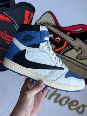 Jordan 1 Retro x Diseño Fragmento x Travis Scott Azul Alto - Talla 12 Foto 1 de 4