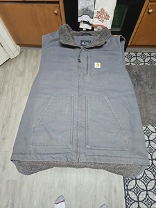 NEU Herren Carhartt Loose Fit Arbeitsweste Anthrazit Grau Größe XXLT 0V4277-M - Bild 1 von 14