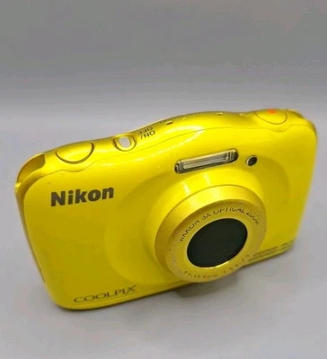 Nikon Coolpix W100 Waterproof Digital Camera, Yellow. Faulty, PleaseRead. - Image 1 of 4