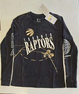The Nike Tee NBA TORONTO RAPTORS LONG SLEEVE Black SHIRT Womens Small Basketball - Picture 1 of 7