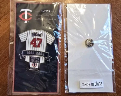 Minnesota Twins Hall Of Fame Pin Corey Koskie 8/17/2025 SGA New - Image 1 of 2