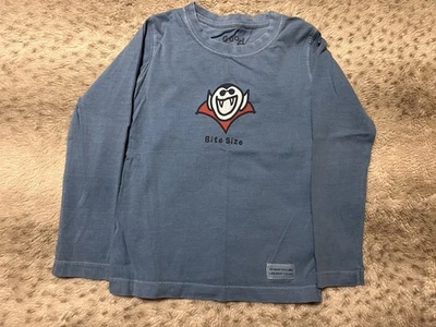 LIFE IS GOOD Tee T Shirt Toddler Size 2T/3T Blue Long Sleeve Halloween Dracula - Image 1 of 4
