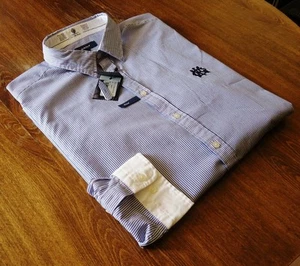 Camisas casuales de hombre Gant talla XL Slim Azul y blanco NUEVO - Imagen 1 de 12