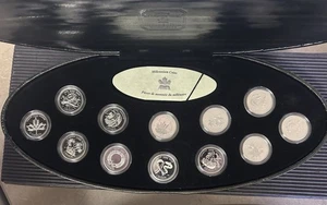 Juego de 12 monedas de plata .925 del milenio año 2000 B7 - Imagen 1 de 4