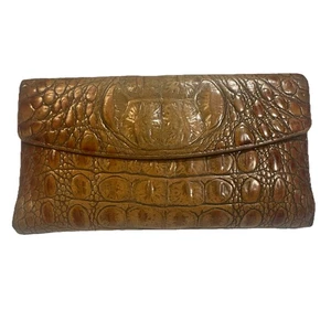 Brahmin Crocodile Embossed Leather Trifold Wallet USA - Picture 1 of 15