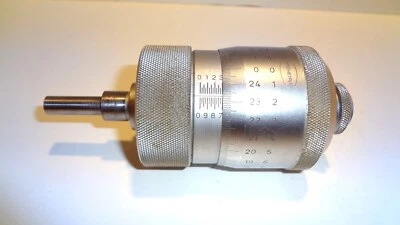 OPTOMETRIX MICROMETER HEAD (1) LARGE 2" DIAM FOR XY STAGE  0-1" TRAVEL .0001" - Image 1 of 4