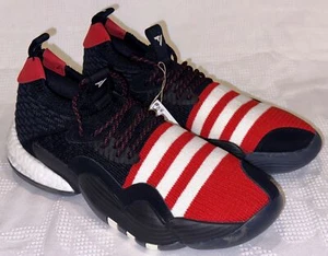 ADIDAS Trae Young 2.0 Knit Black Red Whit Basketball Shoes Sneakers Men 9.5 10.5 - Picture 1 of 10