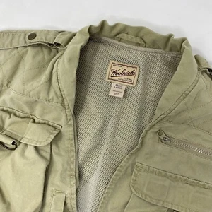 Chaleco utilitario WoolRich grande bronceado para hombre senderismo pesca al aire libre multi bolsillo - Imagen 1 de 5