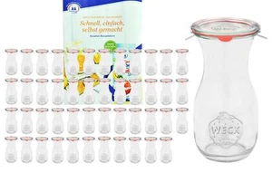 48 Weck Gläser 290ml Saftflasche Deckel Gummi Klammer Einmachglas Einweckglas - Bild 1 von 6