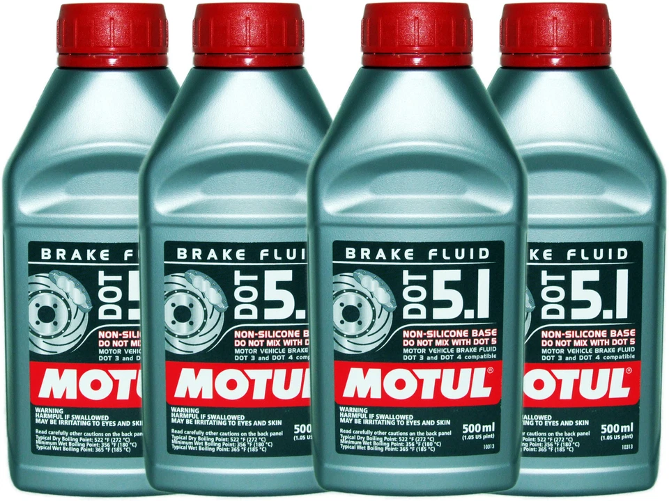 (4X 500mL) MOTUL DOT 5.1 HIGH PERFORMANCE 100% SYNTHETIC BRAKE FLUID - Imagem 1 de 1