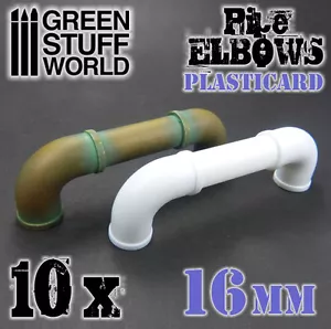 Codos de Plasticard 16 mm - Tuberías Cañerías Plastico HIPS Poliestireno Choque - Imagen 1 de 5