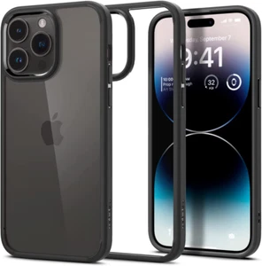 Spigen Cover Ultra Hybrid Compatibile Con Iphone 14 Pro - Nero Opaco - Foto 1 di 12