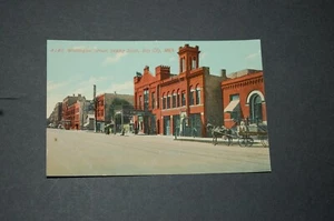 VINTAGE RPPC POSTKARTE #4140 WASHINGTON ST LOOKING SOUTH BAY CITY 1912  - Bild 1 von 3