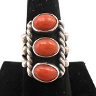 Native+American+Style+Coral+Ring+Size+9.+Lot.34