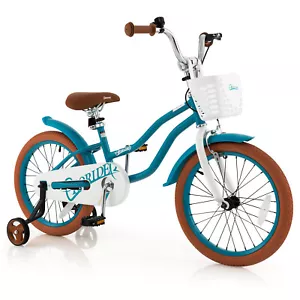 18" Kids Bike Toddler Bicycle w/Training Wheel Kickstand for 4-8 Years Old Girl - Picture 1 of 9