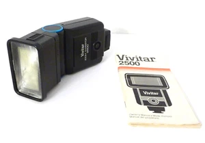 Vivitar Zoom Thyristor 2500 Electronic Flash Shoe Mount with Owner’s Manual - Imagen 1 de 8