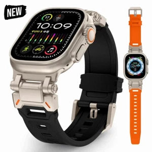 42/44/45/49mm Band For Apple Watch Ultra 2 4 5 6 7 8 9 SE Silicone Sports Strap - Picture 1 of 23
