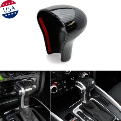 Cubierta de perilla de cambio de fibra de carbono para Audi A4 A5 Q7 13-16 A6 A7 12-15 Foto 1 de 4