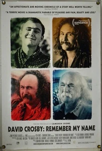 DAVID CROSBY REMEMBER MY NAME GEROLLT ORIGINAL EINBLATT FILMPOSTER DOKU (2019) - Bild 1 von 1