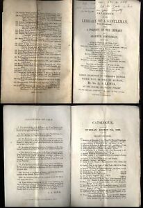 1860 LA Lewis, London Buch Auktionator Katalog Von Bibliothek Warrand Inverness