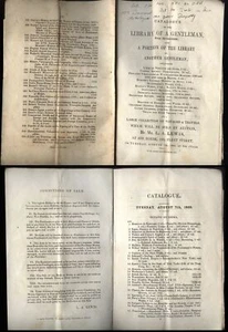 1860 L.A LEWIS, LONDON Book Auctioneer Catalogue of Library WARRAND of INVERNESS - Picture 1 of 2