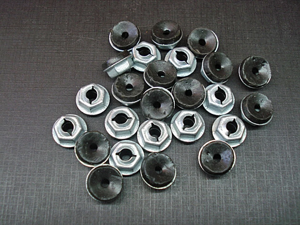 25 pcs 3/16" thread cutting emblem name plate script sealer nuts for Plymouth - Image 1 of 1